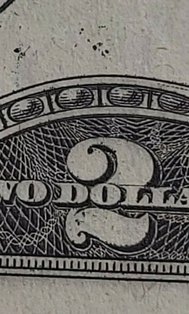 1976 $2 FRN Error, low serial #, star note F 00067891 * STAR NOTE WITH ERROR