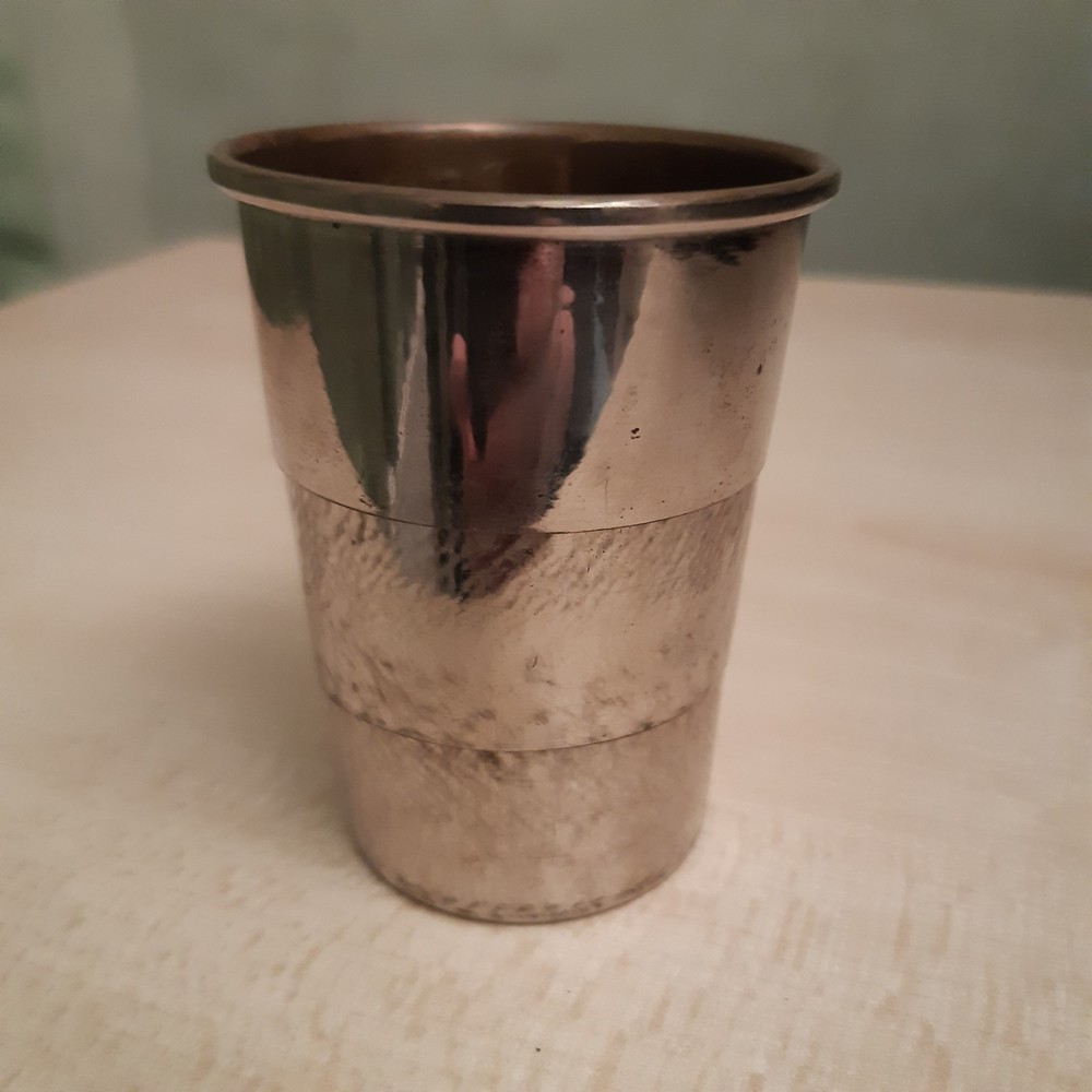 Vintage Silver Plate Collapsible Display Cup In Presentation Box