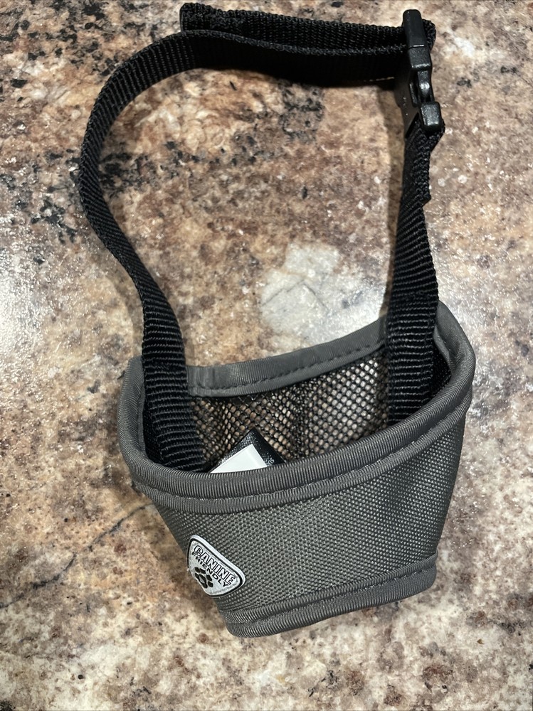 Canine Friendly Soft Fit Dog Muzzle Charcoal Color Small SHIPS NEXT DAY