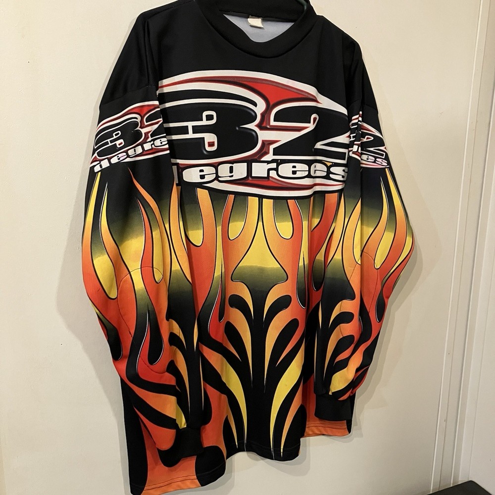 32 Degrees Paintball Jersey Flame Design Size X-LARGE