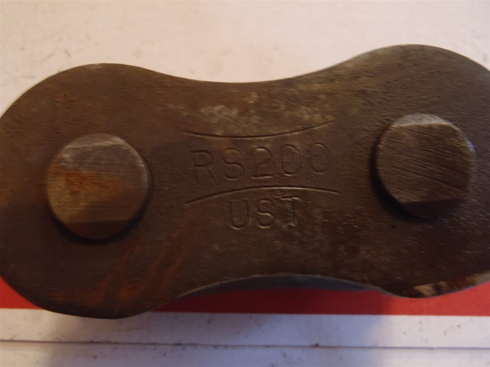 RS200 UST CONNECTING Roller CHAIN LINK ***MISSING ONE COTTER PIN***