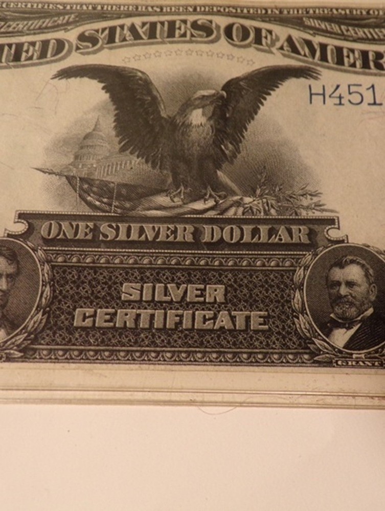 1899 $1 Large Size Black Eagle Silver Certificate Choice Crisp Uncirculated