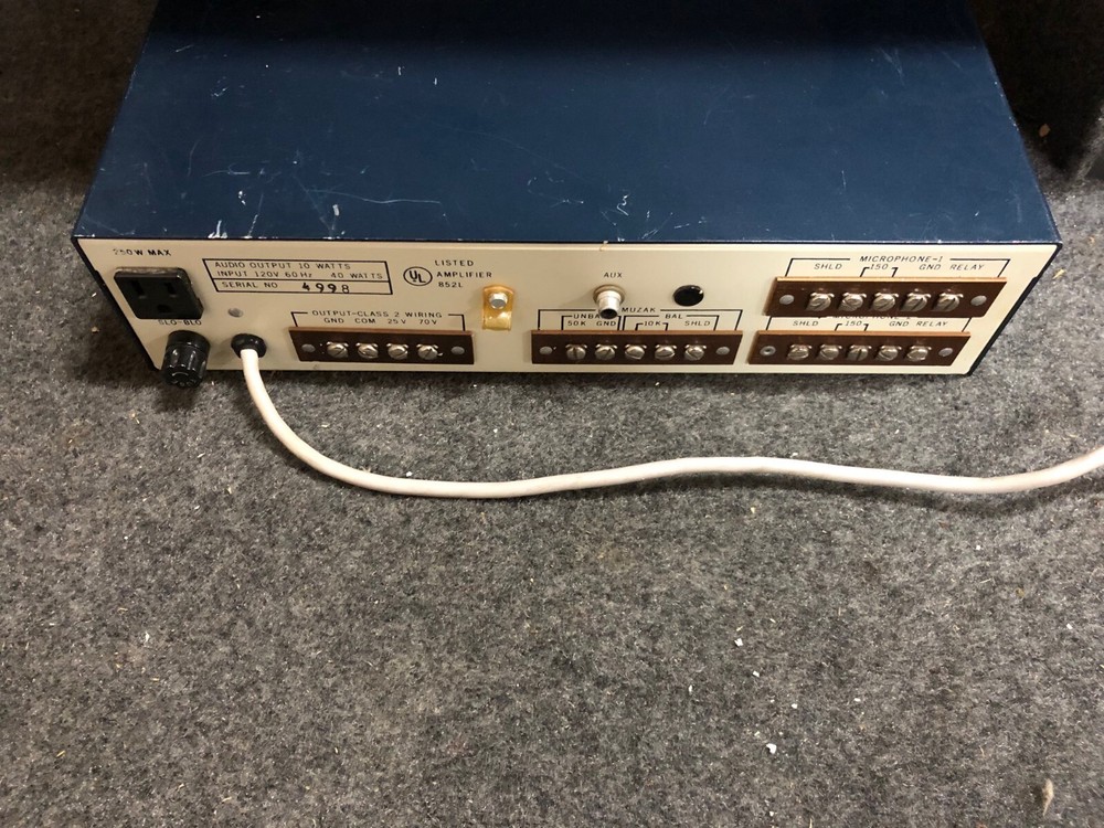 Vintage Muzak Solid State Paging Amplifier A-10 Mixer MAKE OFFER!