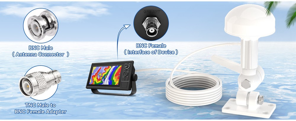 Boat Marine GPS Navigation External Antenna + Bracket for Garmin GPSMAP Trimble