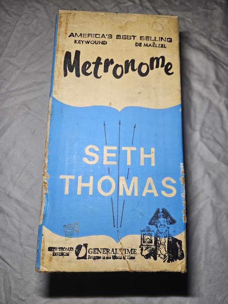 Vintage Seth Thomas Solid Wood Pyramid Metronome de Maelzel