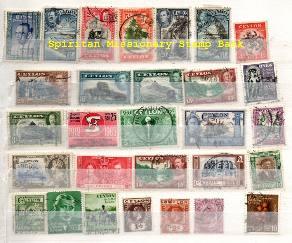 Ceylon: 29 Assorted Postal Stamps (12-502)