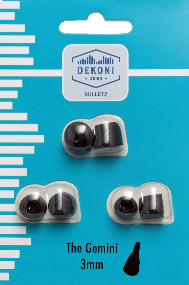 Gemini Bulletz Memory Foam Ear Tips Sample (Small, Medium, Large), Three Pack