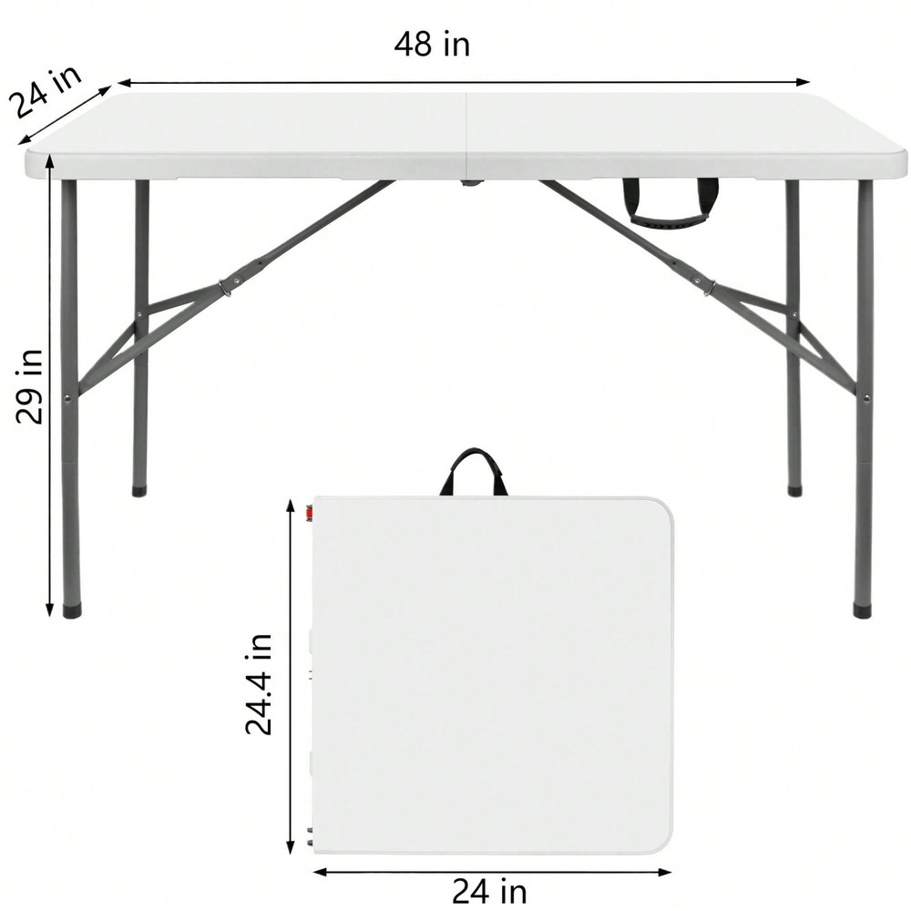 4FT Plastic Folding Table, Shooting Table, HDPE Portable Picnic Table-FGQA