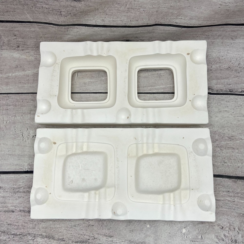 Ubranded Ceramic Slip Casting Mold Square Frame Figurine #G-401