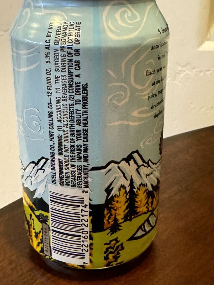 Odell's Drumroll APA - Empty Beer Can Bottom-Opened - Fort Collins Colorado