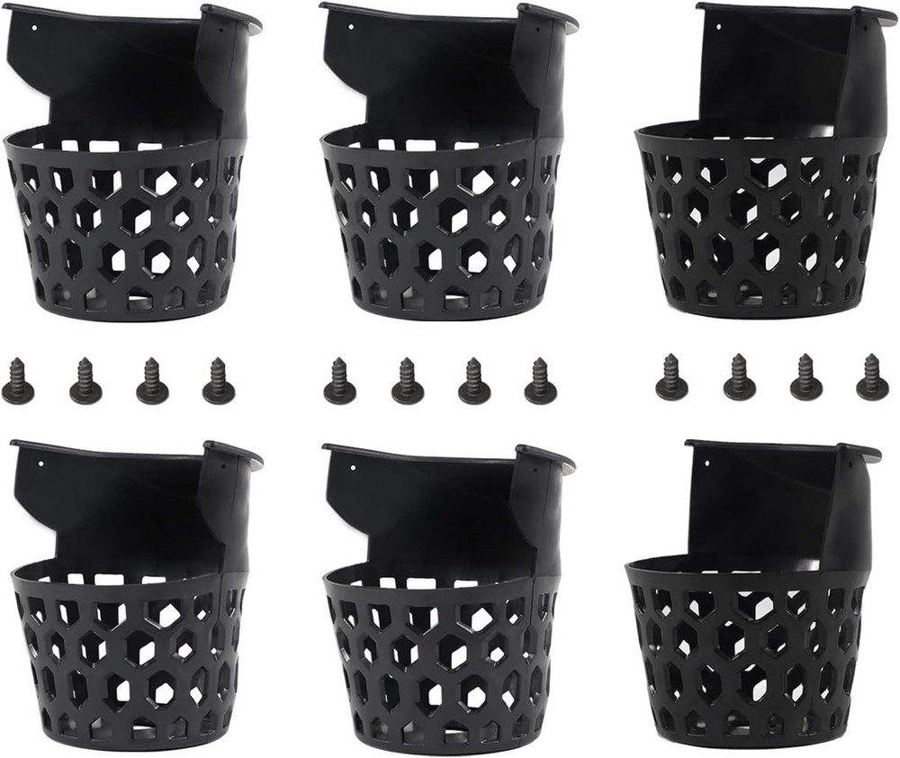 Set of 6 Billiard Pool Table Pockets Durable Plastic Web Replacement Pockets