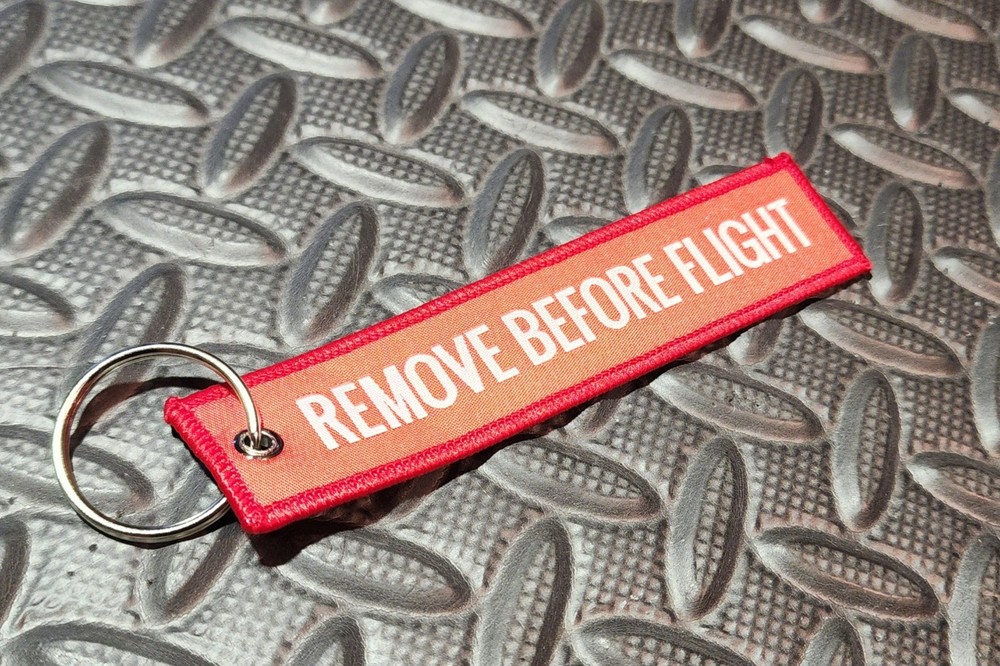 Remove Before Flight Tag Key Chain - Zipper Pull - Aviation - Aircraft - Plane