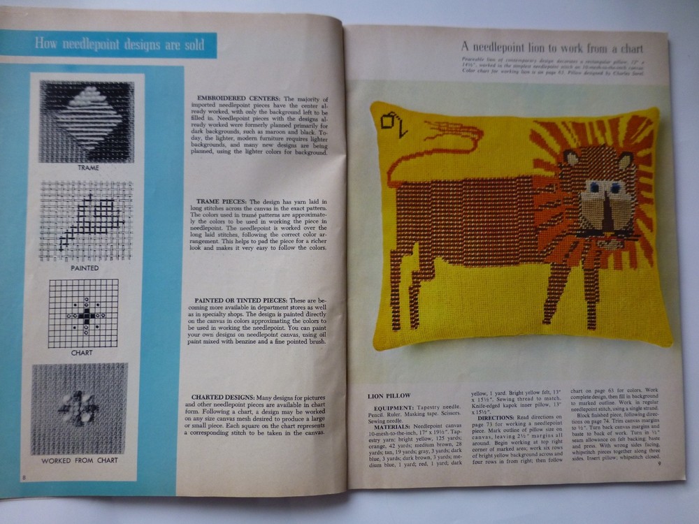 McCall's Needlepoint for Beginners Book 2 - 1972 - 24 Patterns