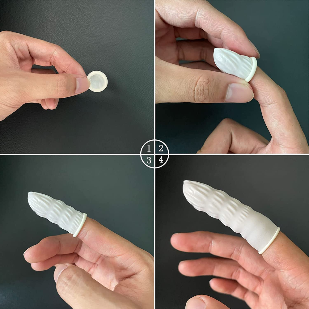 (420 PACK) Disposable Latex Finger Cots Medium Size Anti Static DURABLE HANDMADE