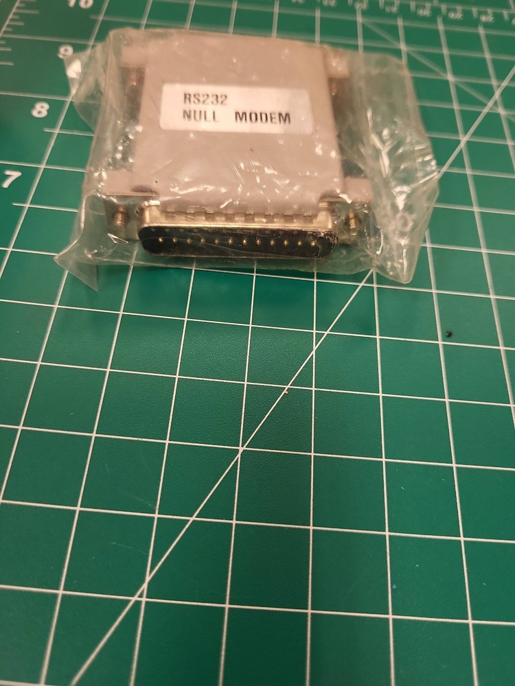 RS232 Serial Null Modem Adapter Connector DB25 Data Transfer Communication Port