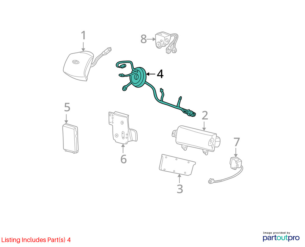 07 FORD F350 SUPER DUTY SRS CONTROL MODULE 5C3A14B321BC