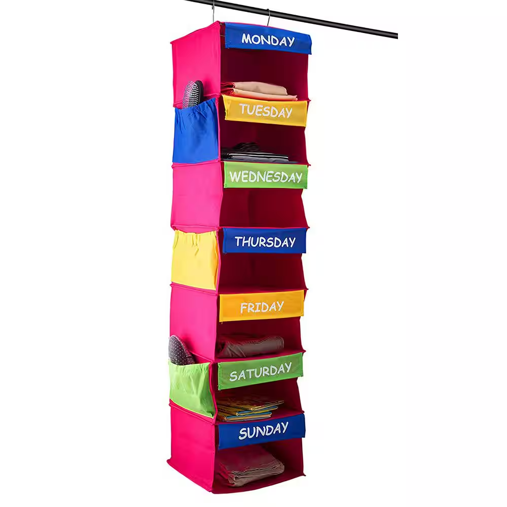50 In. H Multi Fabric Hanging Closet Organizer