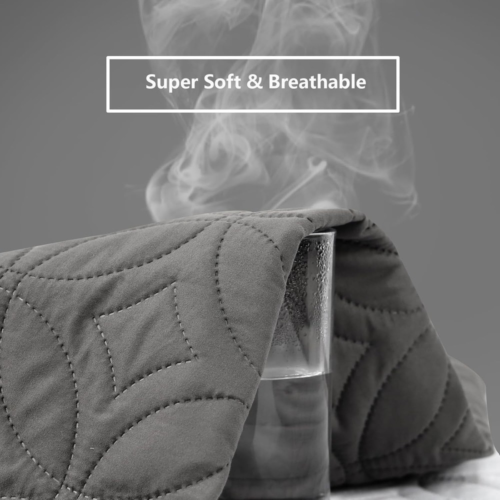 Protector colchon Cal King 72x84 impermeable suave gris transpirable bolsillo