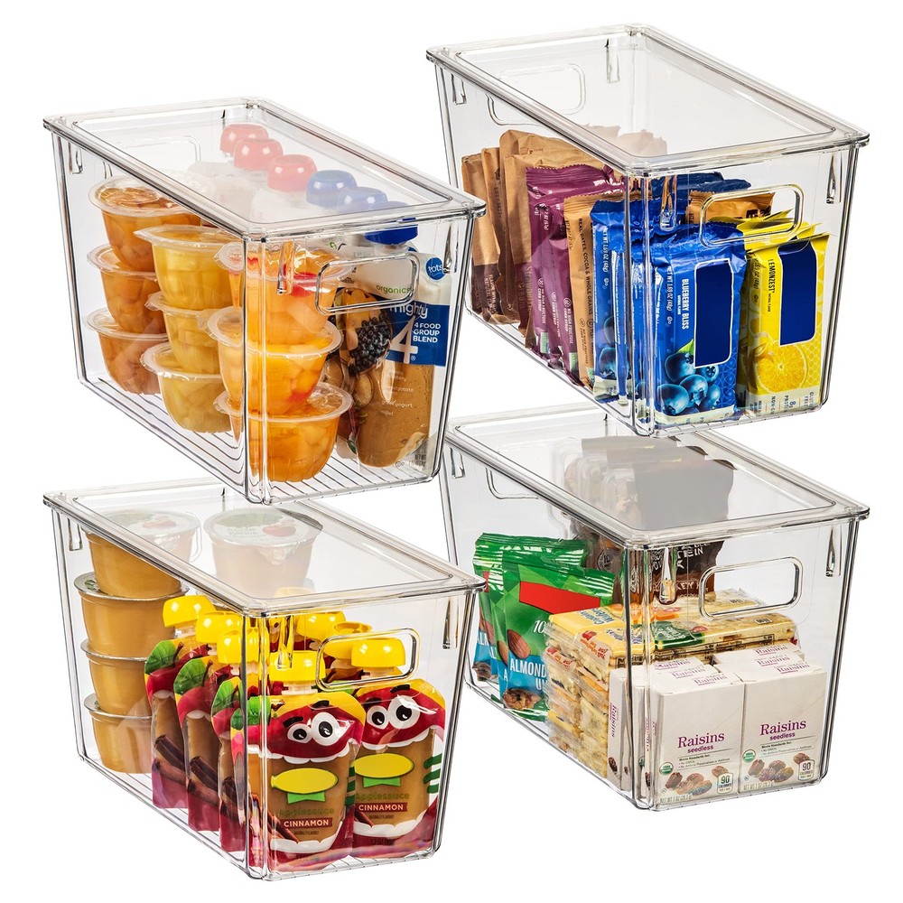 ClearSpace Modern Plastic Storage Bins with Lids - Perfect Kitchen Organization