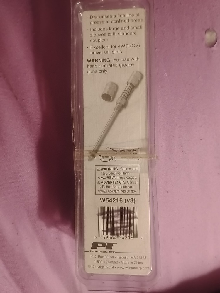 4" Grease Gun Needle House Adapter PT Performance Tool