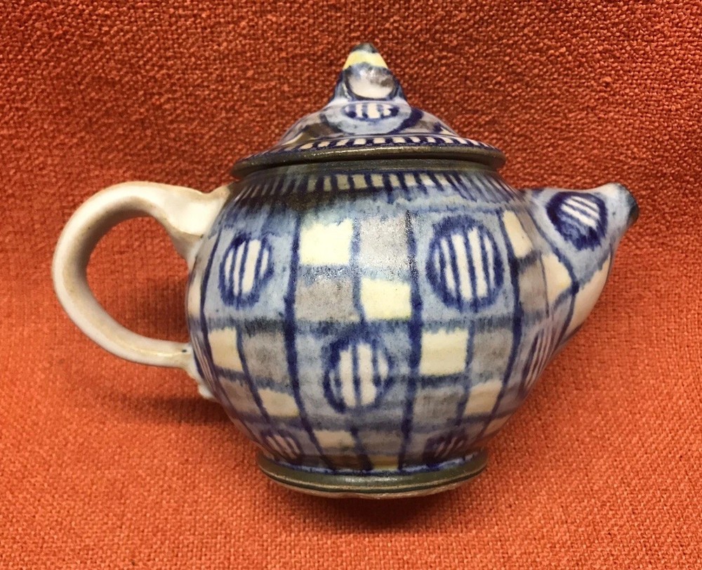 Mid Century Studio Pottery Ceramic Tea Pot Signed