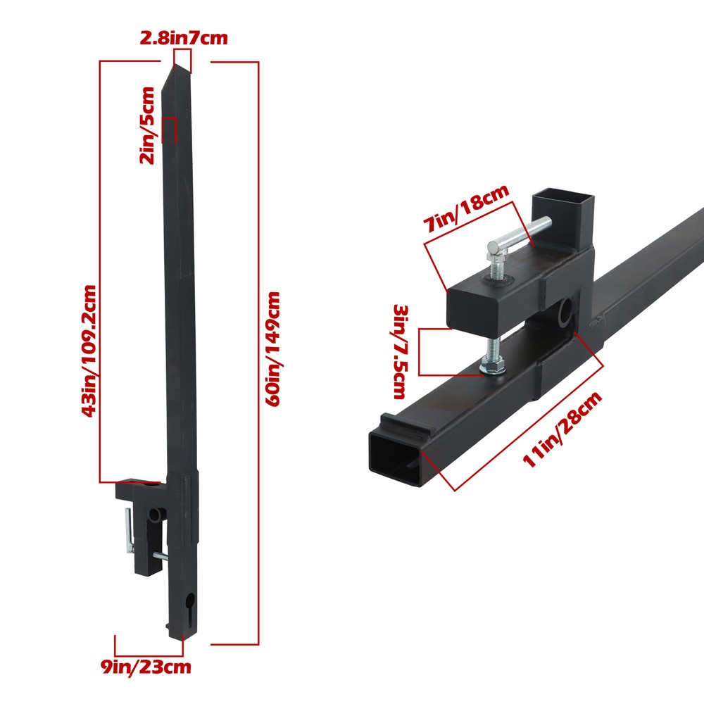 Clamp on Pallet Forks Loader Bucket Skidsteer Tractor 60" 2000lbs New