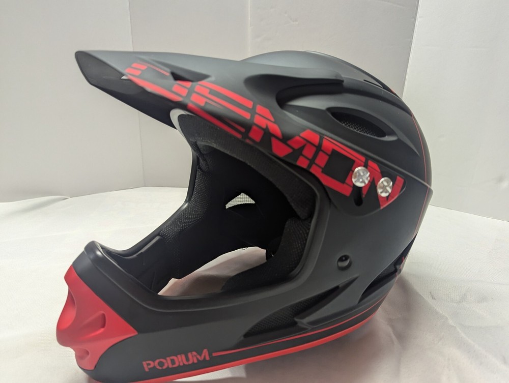 Demon Podium Full Face Helmet Black/ Red Small
