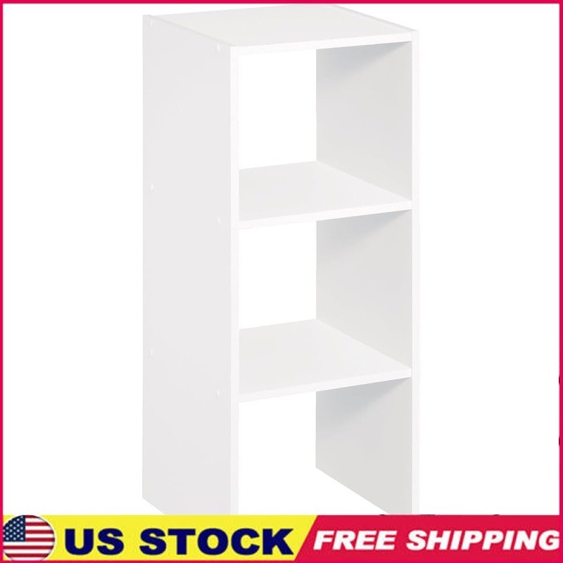 Freestanding Open Back Storage Cube Organizer Heavy Duty 3 Tier Shelves New