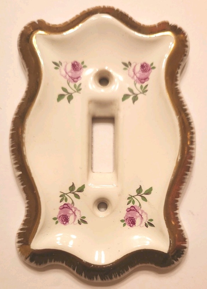 Vintage Towne Porcelain Switch Plate Set.