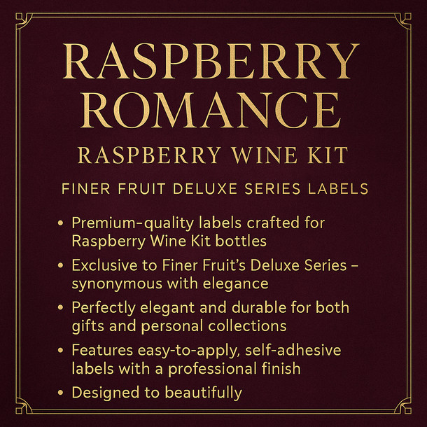 FWK Raspberry Romance Raspberry Wine Kit – Finer Fruit Deluxe Series Labels