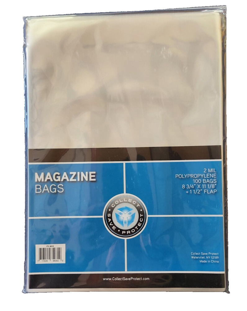 300 Standard Regular Size Magazine Sleeve Bag Pack Storage Protector Acid Free