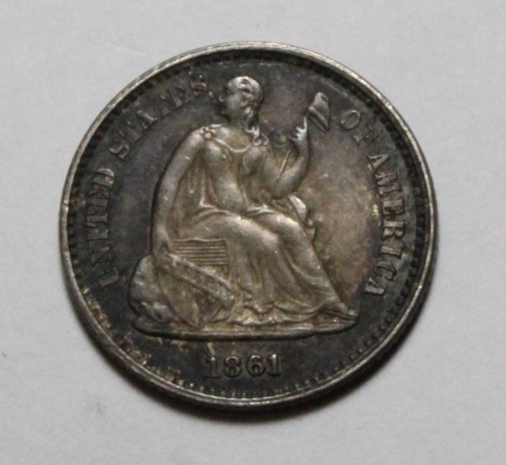 1861 Seated Half Dime LW364