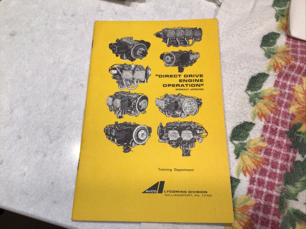 1968 AVCO LYCOMING "DIRECT DRIVE ENGINE OPERATION" Training Booklet