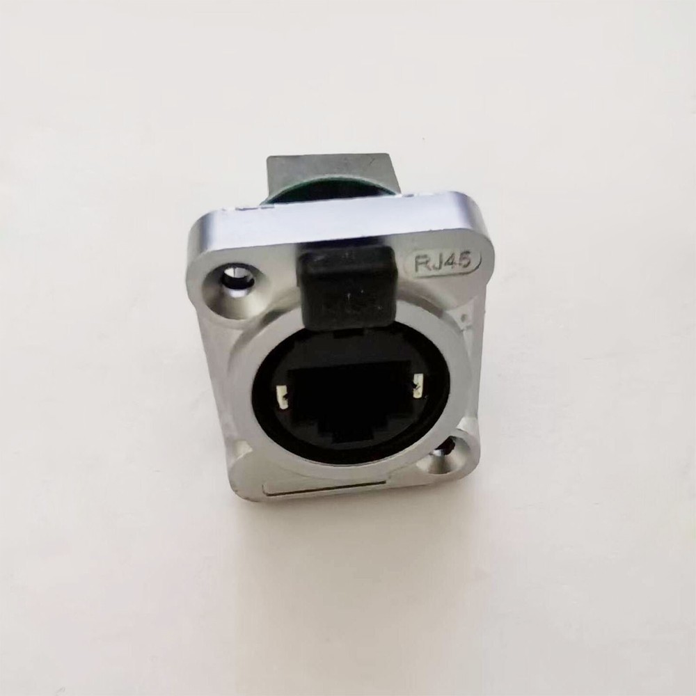 2x CAT5/6 RJ45 Feed-through Ethercon Chassis Panel Mount RJ45 Connector System