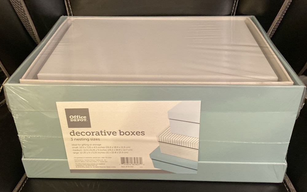 Office Depot Decorative Nesting Boxes Green  3 Sizes (1 Set)