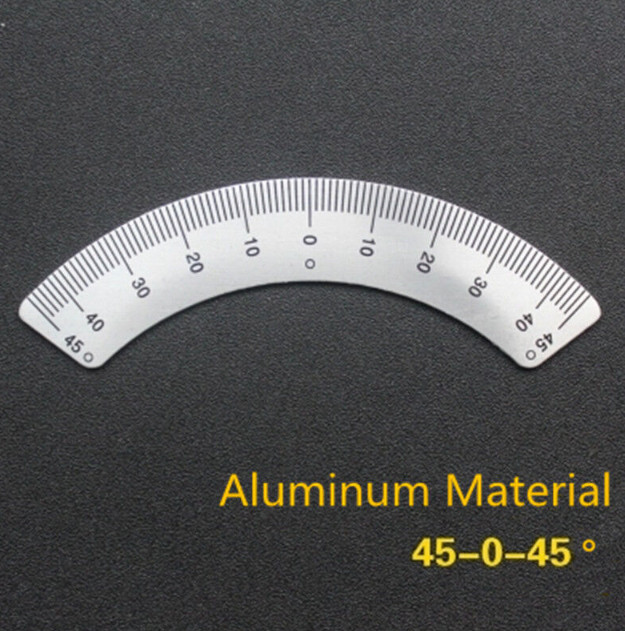 1PC Milling Machine 45-0-45 Scale Ruler  Aluminum Arc Scale Angle Ruler