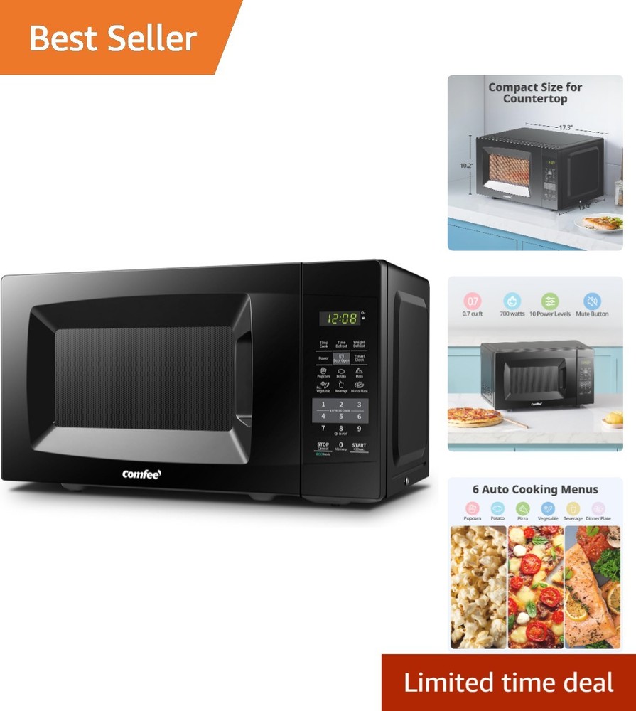 Versatile 700W Microwave with Digital Display & Multiple Cooking Functions