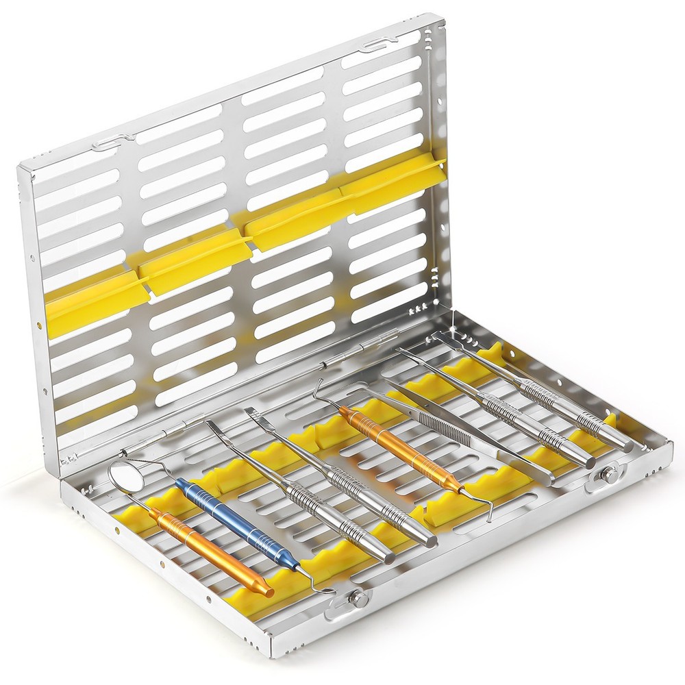 AZDENT Dental Sterilization Rack Surgical Autoclavable Sterilization Box 20Grid