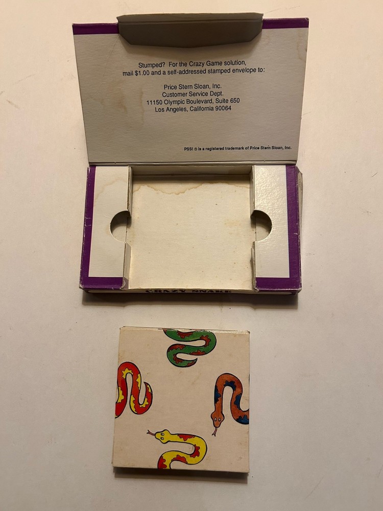 The Crazy Snake Game 1991 Card Puzzle