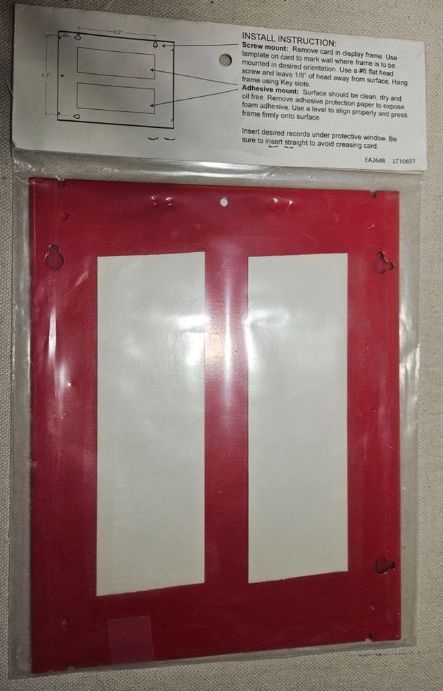 Space Age Inspection Record Frame SSU52020-IRF