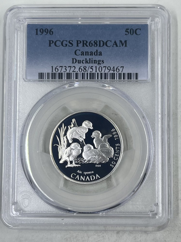 1996 50C PCGS PR68DCAM Canada Ducklings