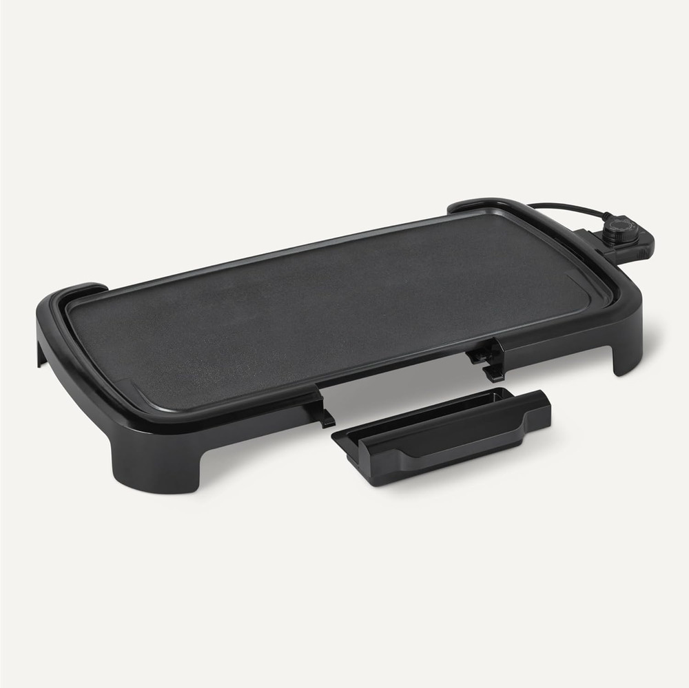 Electric Griddle with Nonstick Ceramic Coating, Flat Grill for Pancake, 10 X 20