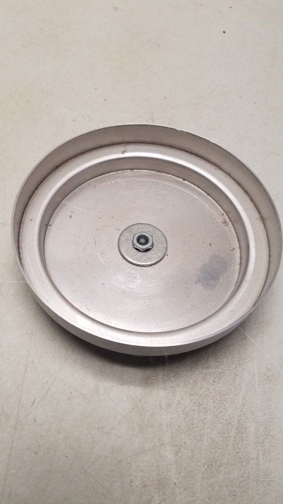 6" Round Brushed Aluminum Disk (C)
