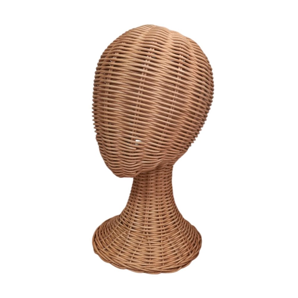 Mannequin Head Hat Display Stand Lightweight Multifunctional Rattan Stable Base