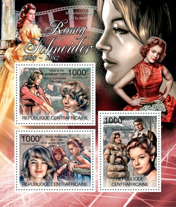 Centrafrique 2011 - Romy Schneider. Scott Code: 1581