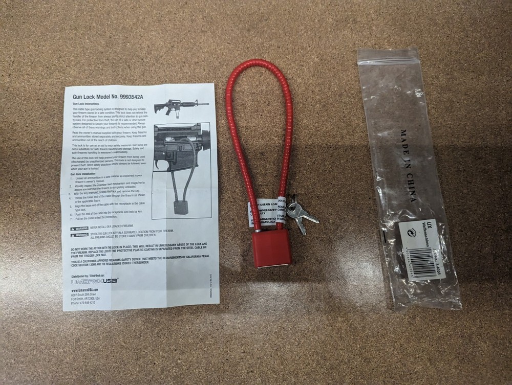 RED CABLE LOCK 30MM UMAREX