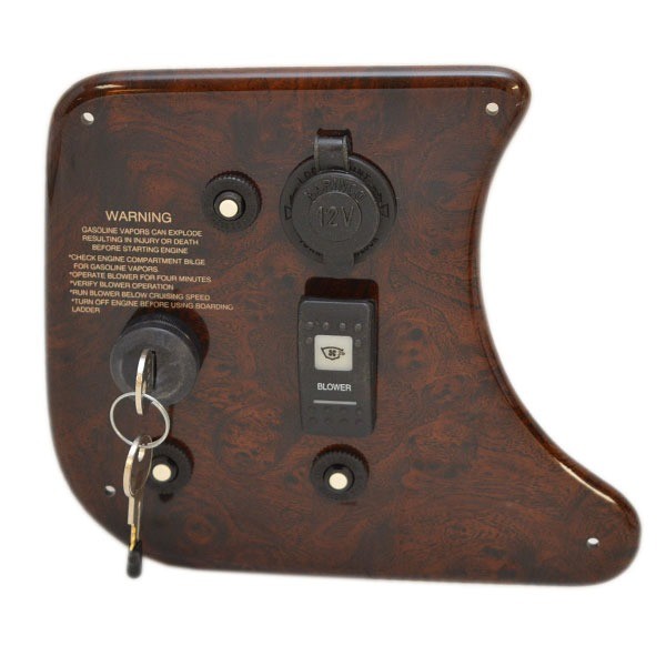 Rinker Boat Ignition Switch Panel | 192 Brown Plastic