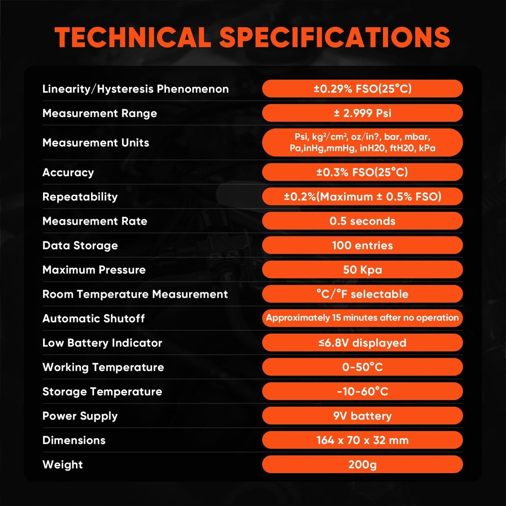 Digital Manometer HVAC Pressure Meter