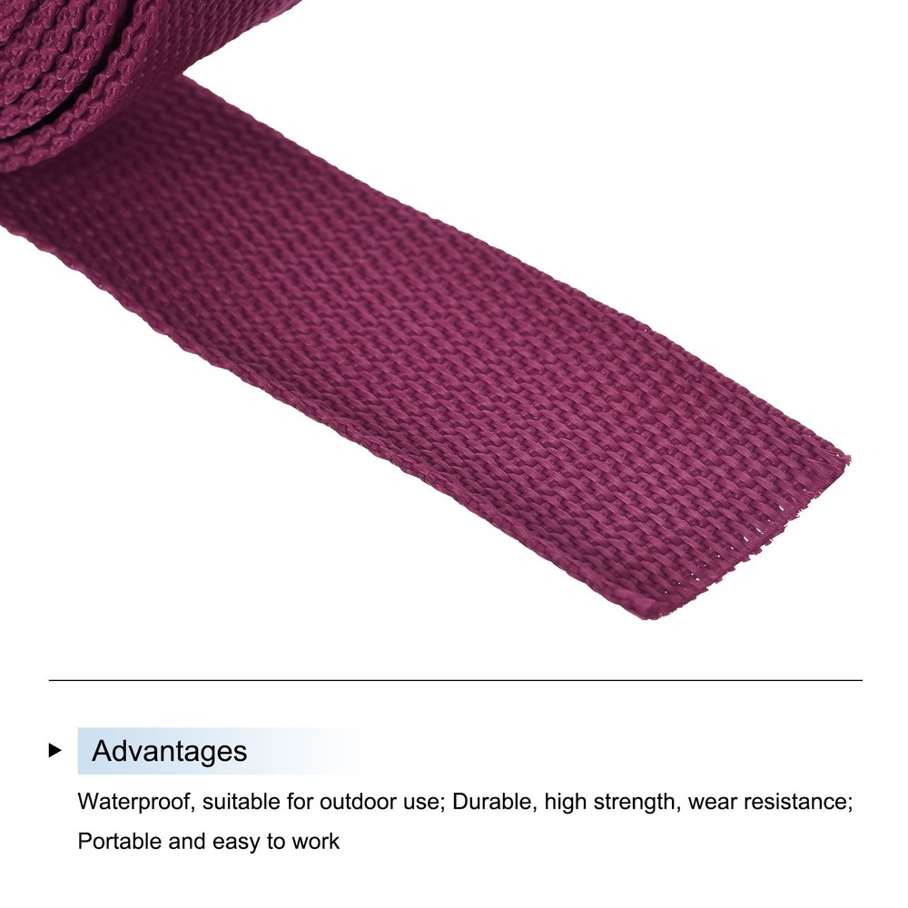 Lightweight Polypropylene Webbing Strap 0.8" 10 Yard Backpack Dark Red