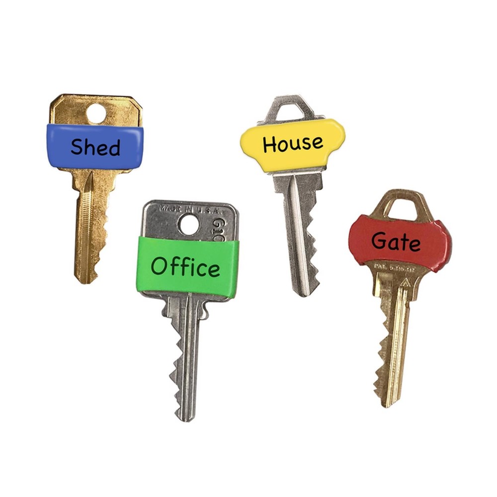 Key-Write 17204 Assorted Color Plastic Key Sleeve Large